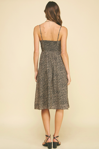 Leopard Print Midi Dress
