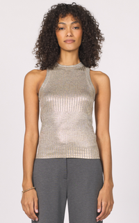Another Love Rib Metallic Tank