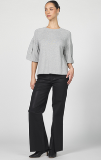 Puff Sleeve Crew Neck Top