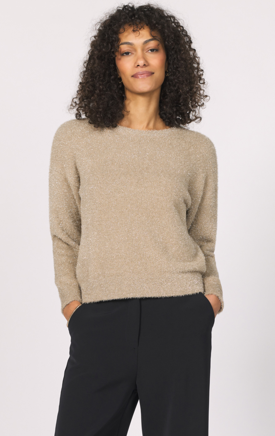Another Love Jaylani Drop Shoulder Metallic Sweater