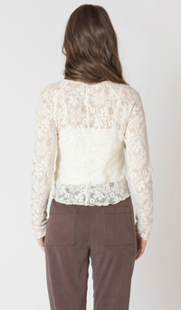 Dex Raw Seam Trim Lace Top
