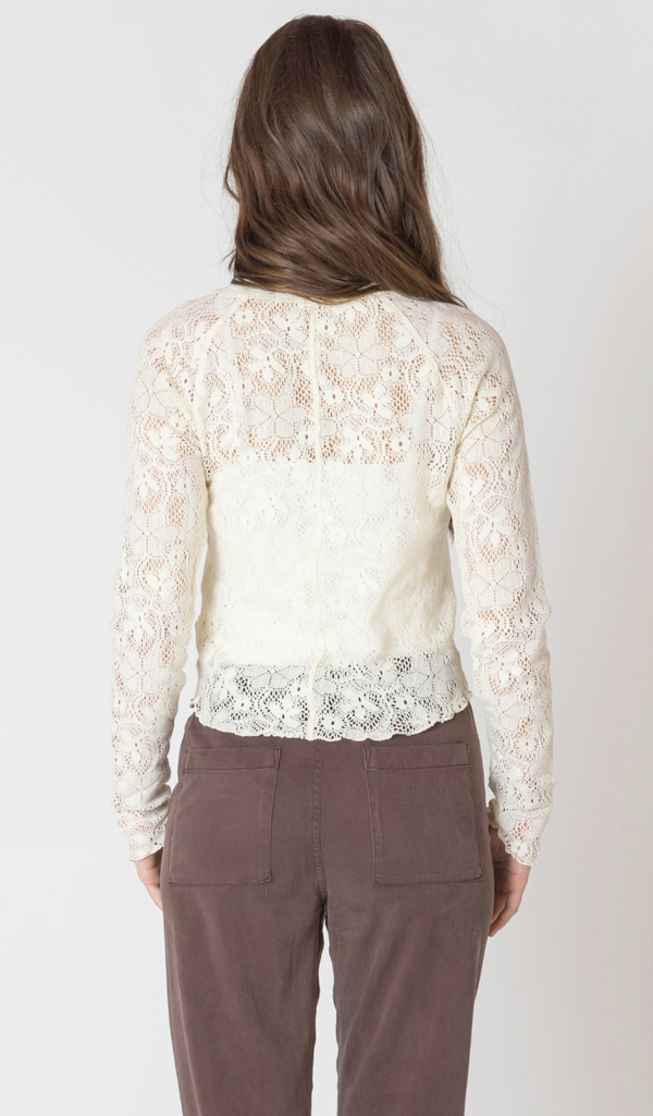 Dex Raw Seam Trim Lace Top