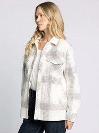 Santa Fe Plaid Jacket-Tan/Blue