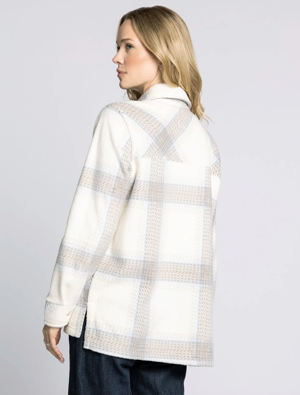 Santa Fe Plaid Jacket-Tan/Blue