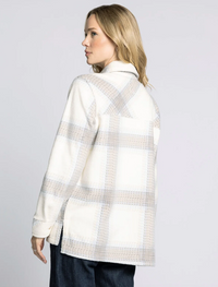 Santa Fe Plaid Jacket-Tan/Blue