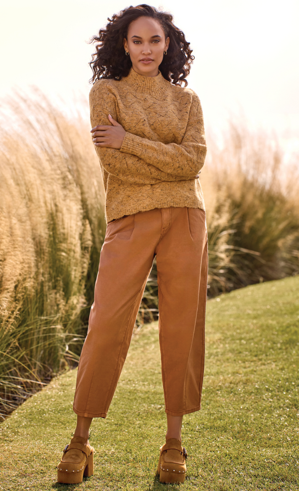 Tribal Textured Sweater-Turmeric