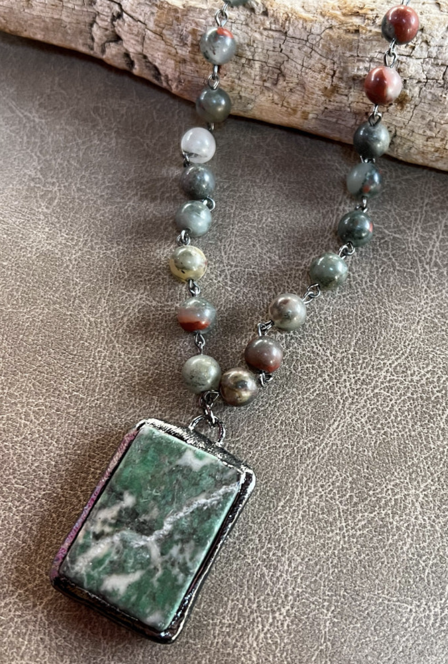 Jasper Beaded Necklace