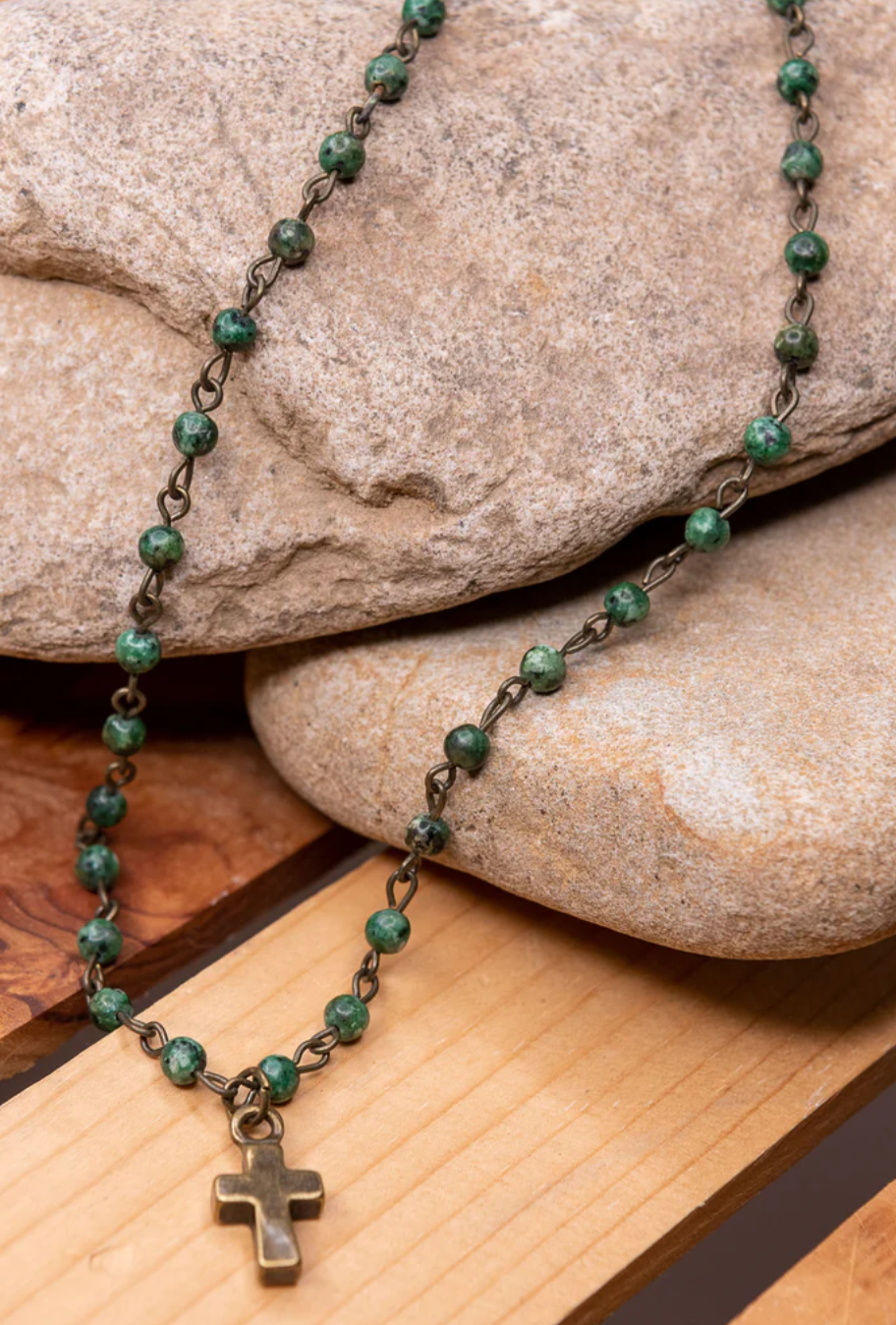 Beaded Cross Necklace