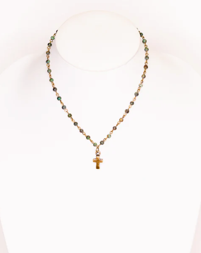 Beaded Cross Necklace