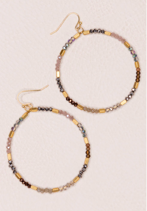Beaded Hoop Earrings
