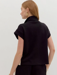 Contrast Zip-Front Pullover
