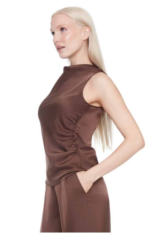 Satin Sleeveless Top