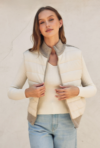 Puff and Sherpa Contrast Vest