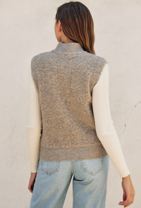 Puff and Sherpa Contrast Vest