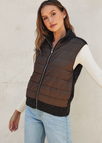 Puff and Sherpa Contrast Vest
