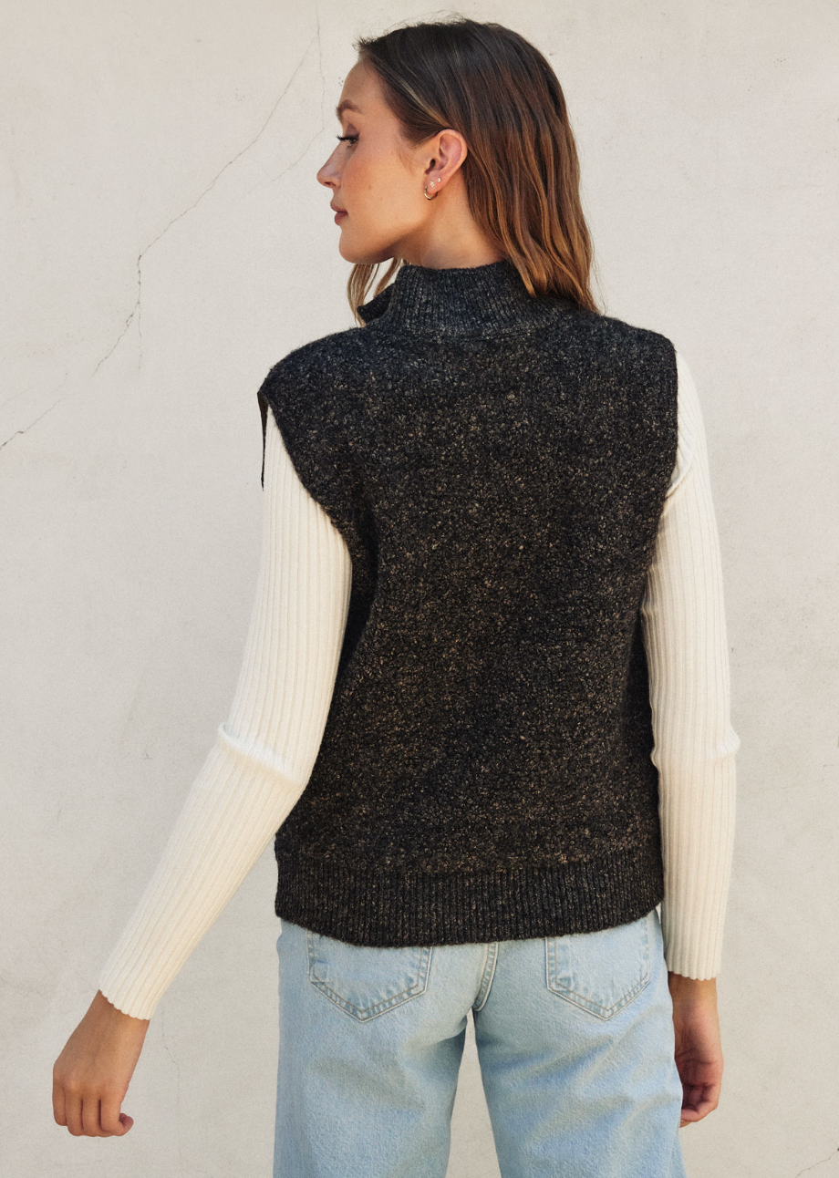 Puff and Sherpa Contrast Vest