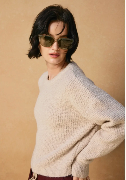 Peach Fuzz Crewneck Sweater