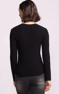 Tellem Long Sleeve Top-Black
