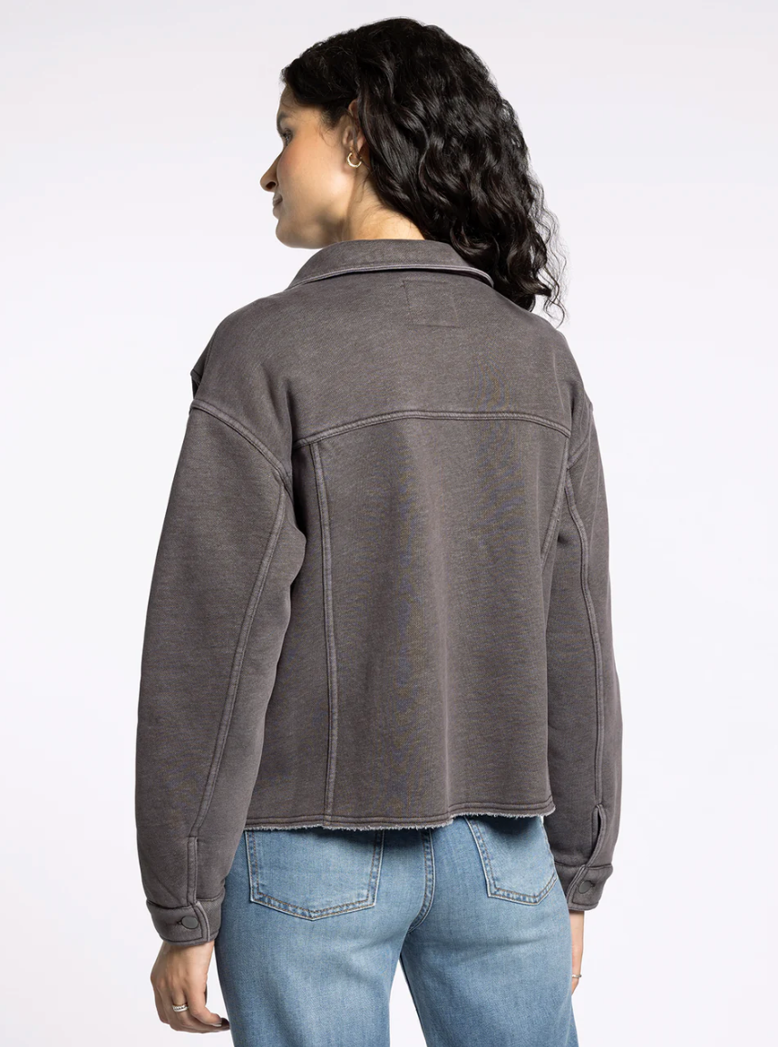 Marion Sweatshirt Jacket-Coffee Bean