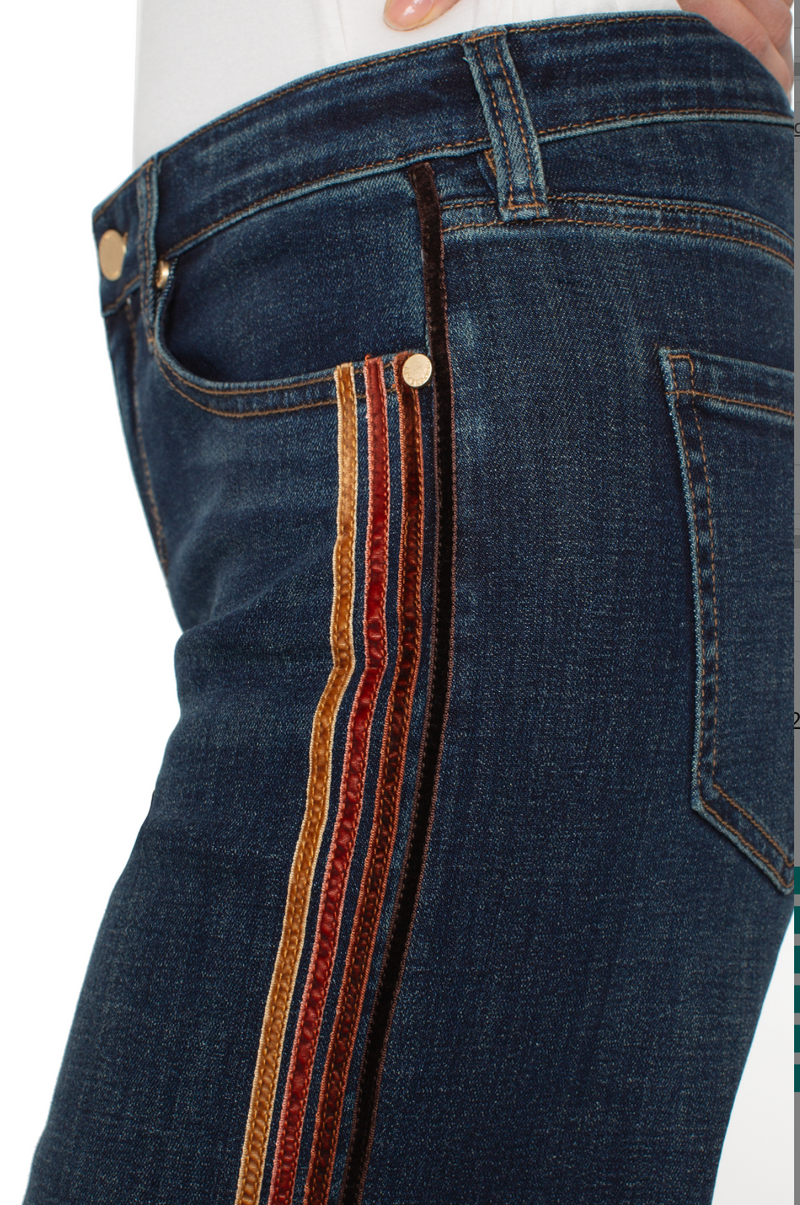 Liverpool Stride Wide Leg w/Velvet Trim