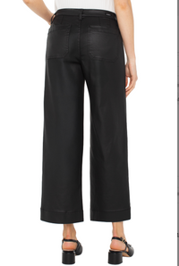 Liverpool Coated Wide Leg Patch Pockets
