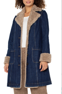 Liverpool Sherpa Trimmed Notch Collar Jacket