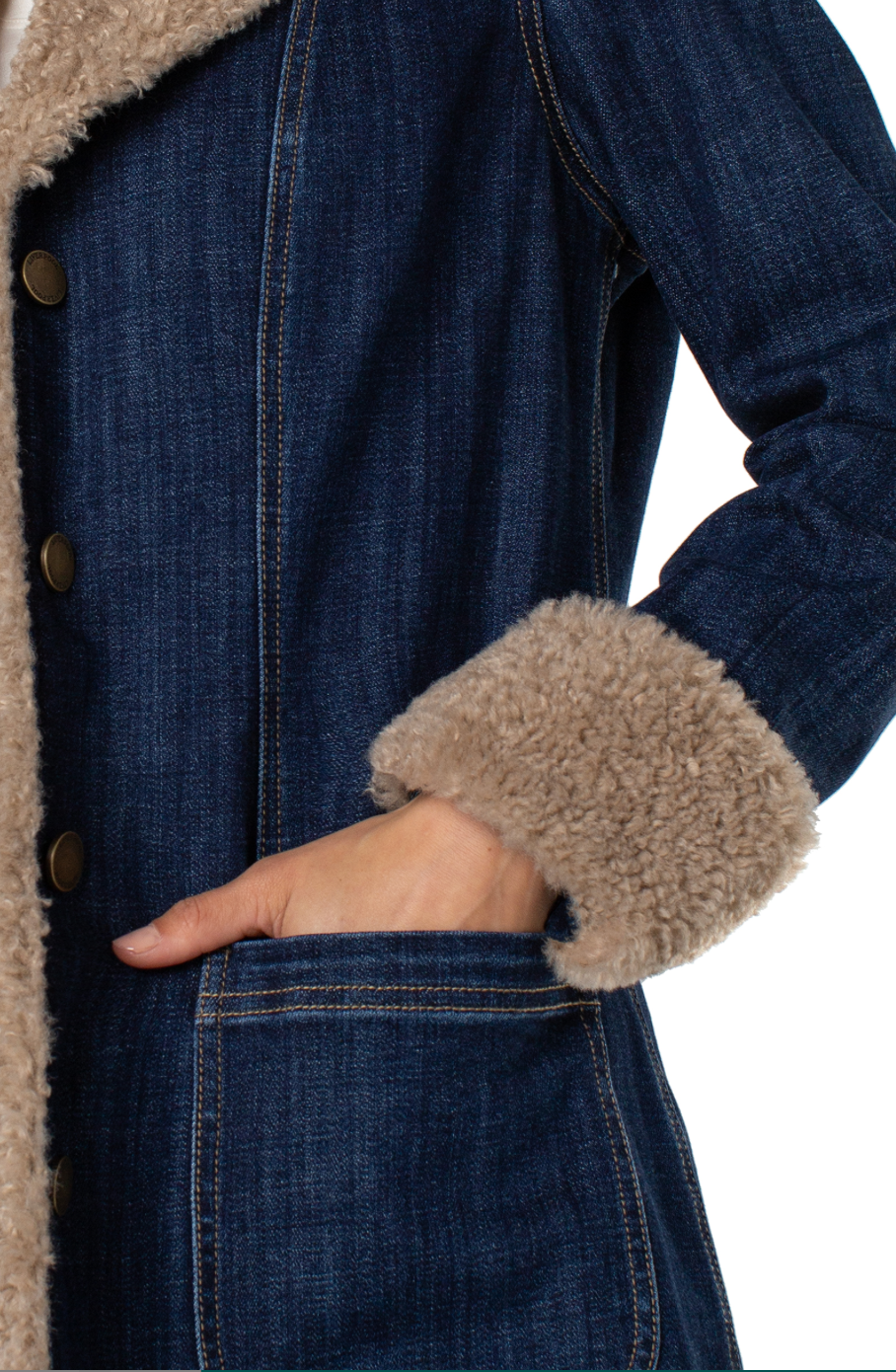 Liverpool Sherpa Trimmed Notch Collar Jacket