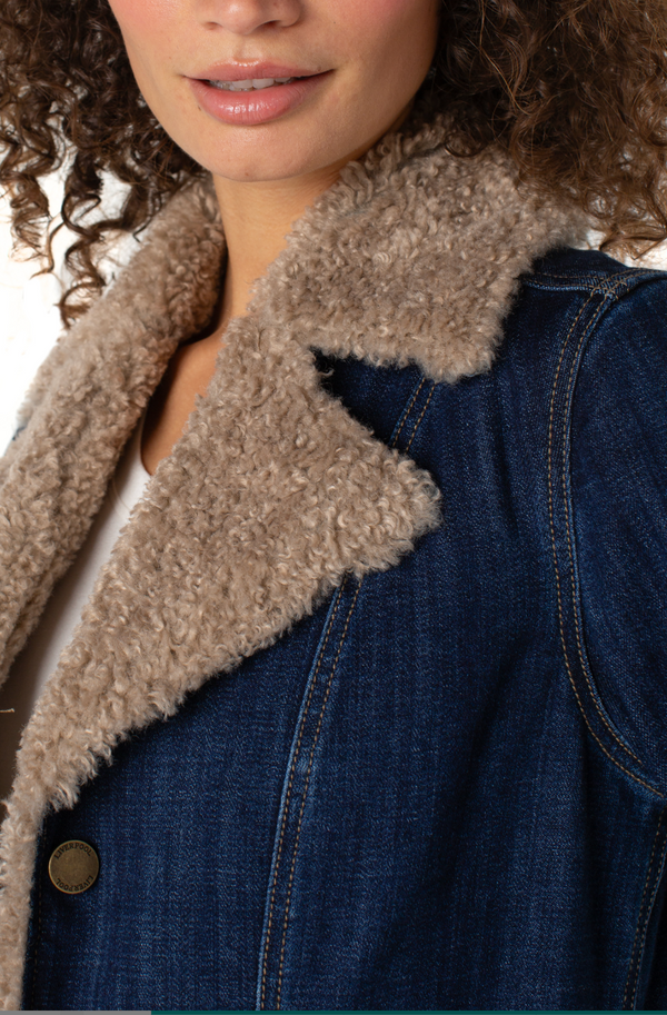 Liverpool Sherpa Trimmed Notch Collar Jacket