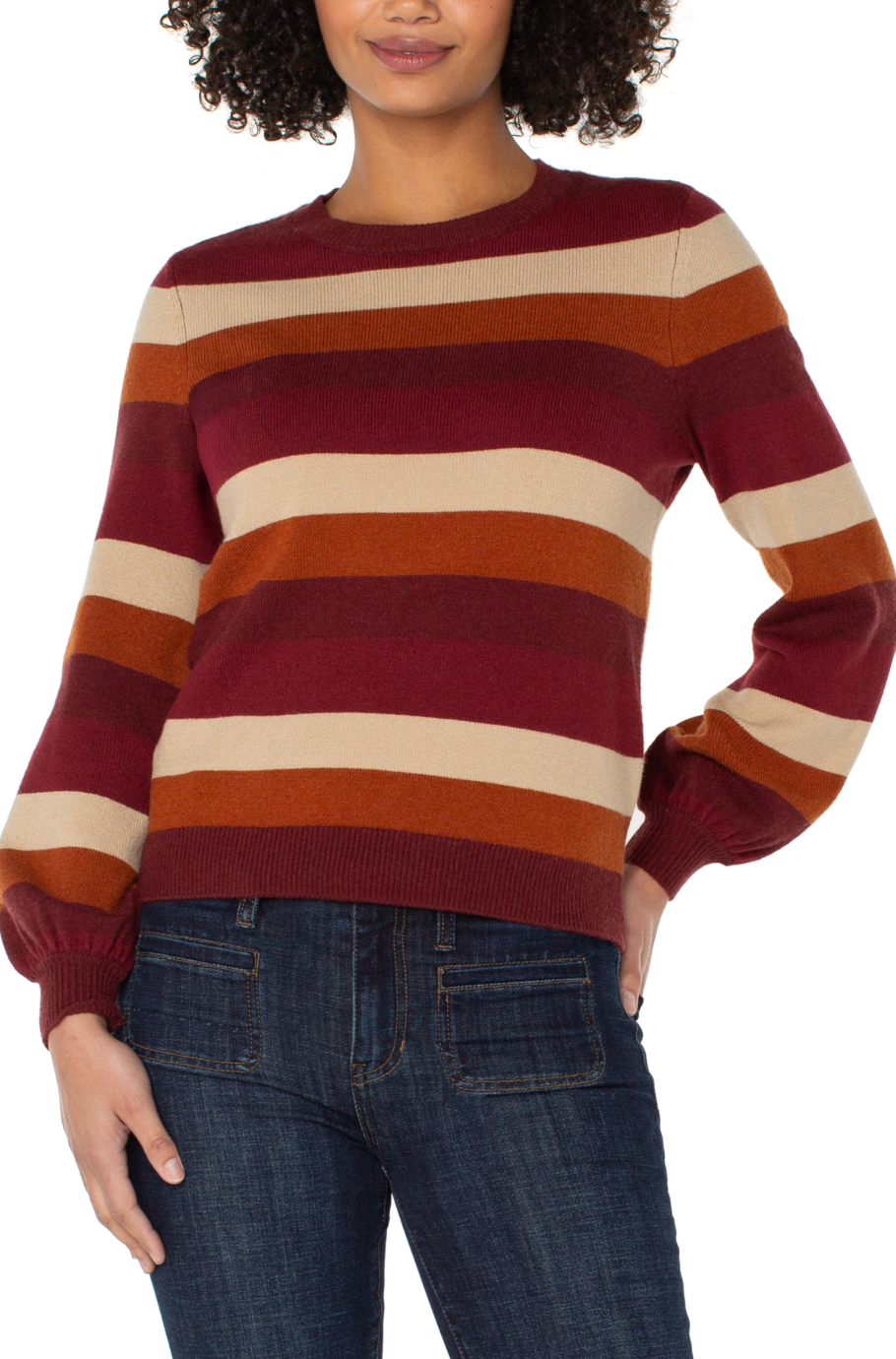 Liverpool Crew Neck Striped Sweater