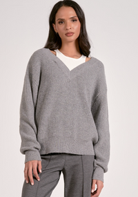 Elan V-Neck Sweater w/Attached Tank