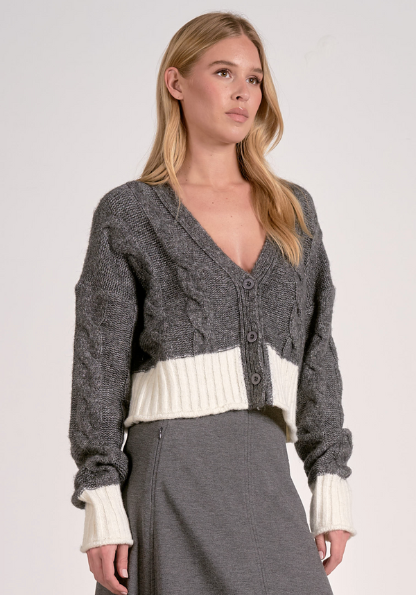 Elan Button Front Cardigan Sweater