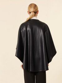 Faux Leather Wrap-Black
