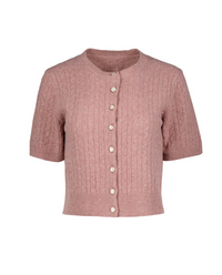 E'Toile Cable Cardigan-Blush