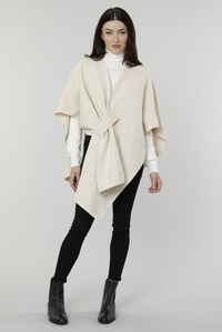 Knit Shawl/Wrap-Beige