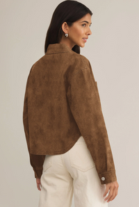 Z Supply All Day Cropped Suede Jacket