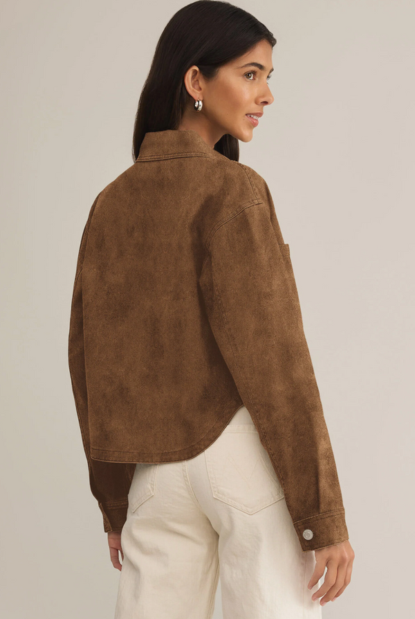 Z Supply All Day Cropped Suede Jacket