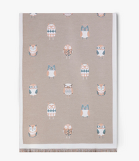 Owl Pattern Pashmina Scarf