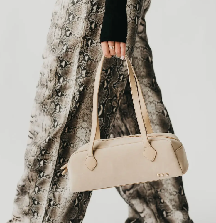 Sally Suede Barrel Bag