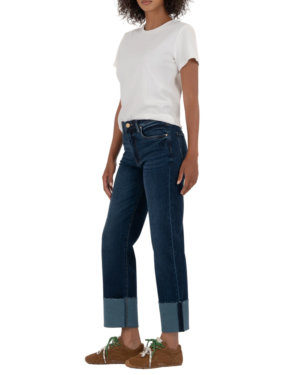 Kut Fay Cut Hem w/Cuff Jeans