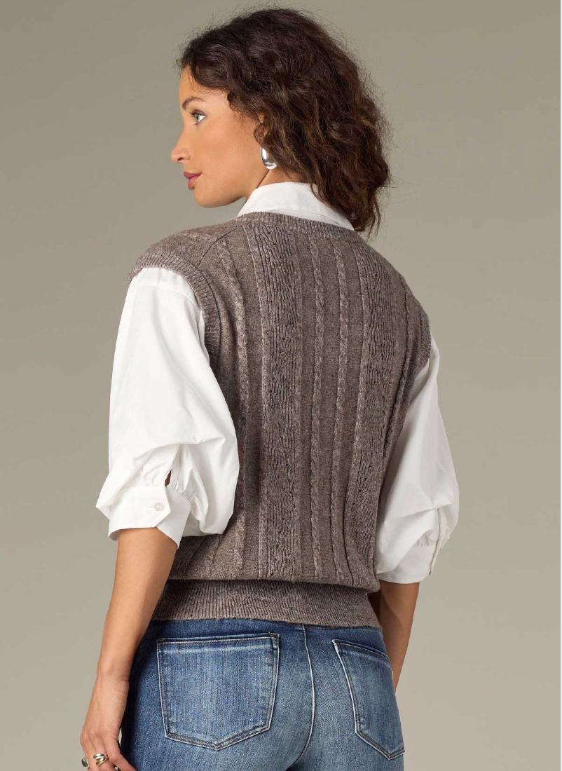 Shirt/Vest Twofer Sweater