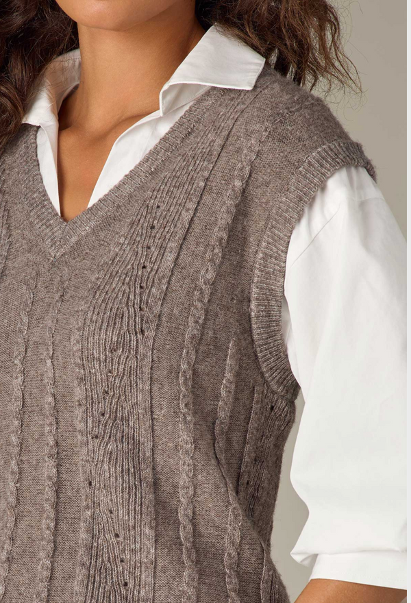 Shirt/Vest Twofer Sweater