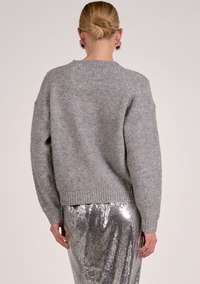 Elan Crew Neck Sweater w/Sequin Bow