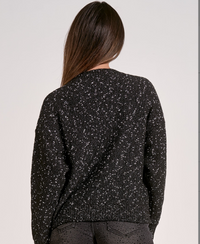 Elan Crew Neck Sweater w/Sequin Bow