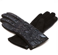 Metallic Puffer Texting Gloves