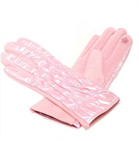 Metallic Puffer Texting Gloves