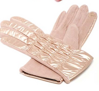 Metallic Puffer Texting Gloves