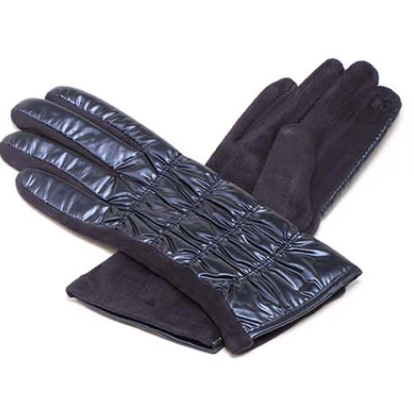 Metallic Puffer Texting Gloves
