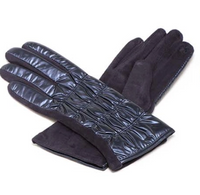 Metallic Puffer Texting Gloves