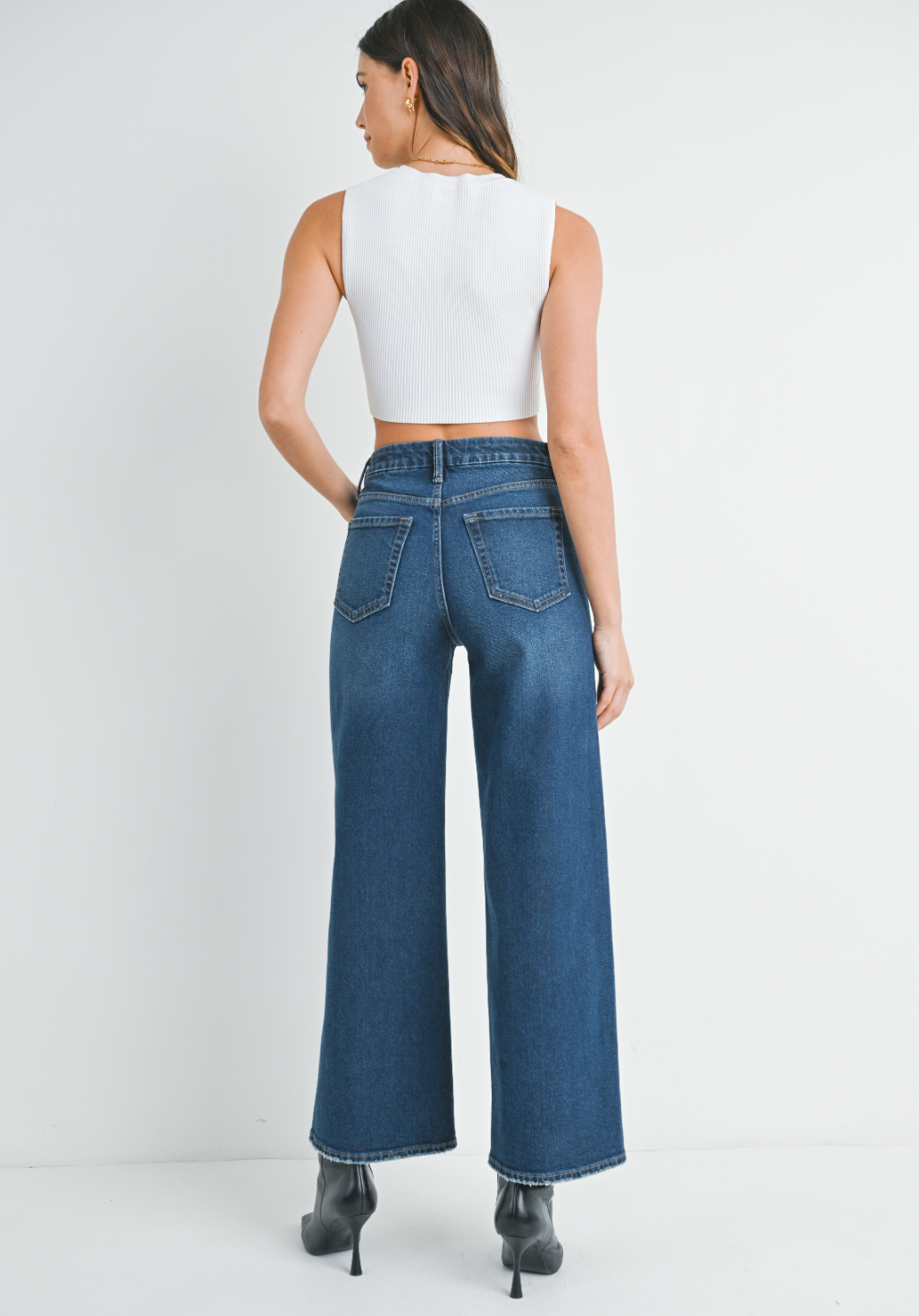 Wide Leg-Dark Wash Jeans