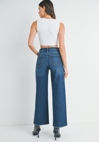 Wide Leg-Dark Wash Jeans